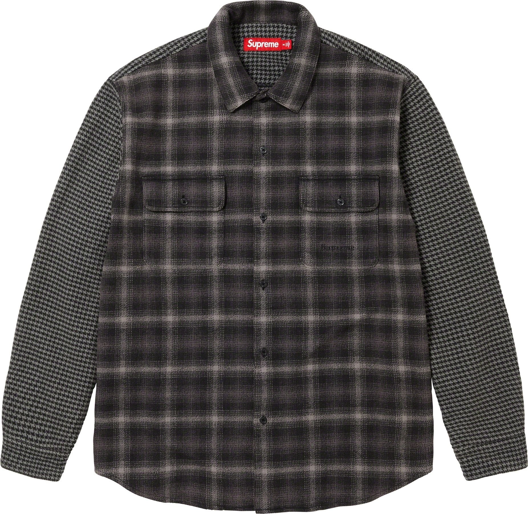 Houndstooth Plaid Flannel Shirt view 11